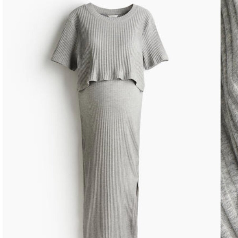 H&M MAMA Crop T-shirt and Pencil Skirt